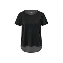 Tchibo - 2-in-1-Kurzarm-Sportshirt - Damen - Gr. XL - schwarz