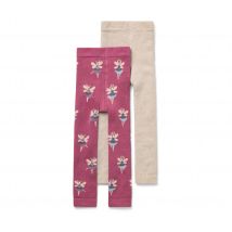 Tchibo - 2 Kinder-Frottee-Thermoleggings - Baby - Gr. 86/92 - dunkelrosa