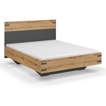 rauch Bett »Butte« - 145x207x101cm - grau - Holz / Holz