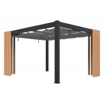 Sojag Pavillon mit Stoffdach - 1x24x239cm - schwarz - Aluminium / Polyester / Polyvinylchlorid