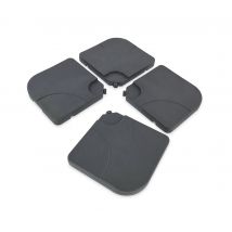 Leco Plattenset für Kreuzständer - 50x50x7,5cm - schwarz - Polyethylen / Stahl