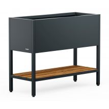 Herstera Pflanzkasten - 100x40x80cm - anthrazit - Stahl / Holz