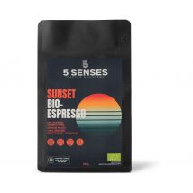 5 Senses - Sunset Bio-Espresso koffeinreduziert - 50% Koffein - 250 g Ganze Bohne - Intensität: 4/6