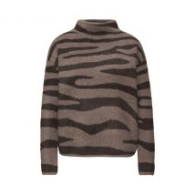 Street One Jacquard-Pullover - Damen - Gr. 40 - braun