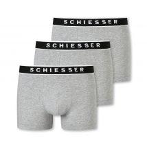 3 Schiesser Shorts mit Bio-Baumwolle - Herren - Gr. Xl/7 - grau