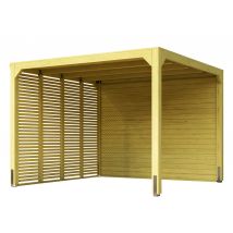 Karibu Pavillon »Markaska« - 320x320x239cm - braun - Fichtenholz