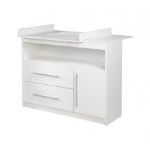 roba Wickelkommode »Maren« mit 2 Schubladen - 88,5x75x98,5cm - weiß - Holz / Metall