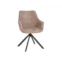 deVries Diningsessel »San Carlo« - 57x67x87cm - hellbraun - Polyester / Metall