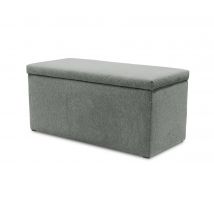 Domo Hocker »Kopenhagen« mit Staufach - 91x41x43cm - schwarz - Polyester / Polyamid / Holz
