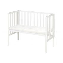 roba 2-in-1-Beistellbett »safe asleep®« - 47x99,5x47cm - weiß - Holz / Baumwolle / Schaumstoff