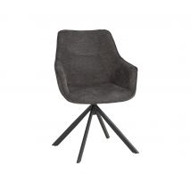 deVries Diningsessel »San Carlo« - 57x67x87cm - dunkelgrau - Polyester / Metall