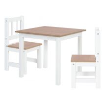roba Kindersitzgruppe »Woody« - 56x56x48,5cm - weiß - Holz / Holz