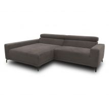 Domo Ecksofa »Malmö« Longchair links - 248x172x90cm - schwarz - Polyester / Nylon / Holz