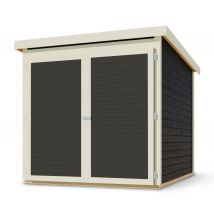 Karibu Fahrradgarage für 3 Räde ohne Solarpaket - 162,5x216,5x167cm - weiß - Holz
