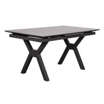 deVries Ausziehtisch 160/210 - 160x77x90cm - anthrazit - Aluminium / Edelstahl