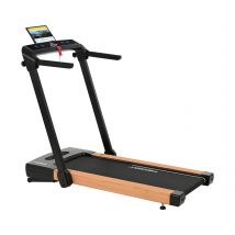 Christopeit Laufband 2 in 1 in Holzoptik - braun