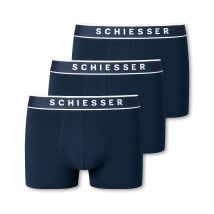 3 Schiesser Shorts mit Bio-Baumwolle - Herren - Gr. Xl/7 - dunkelblau