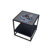 roba Minecraft Beistelltisch - 45x45x48cm - schwarz - Holz / Metall