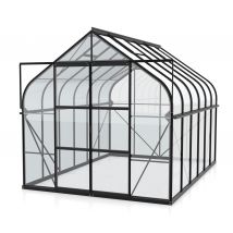 Vitavia Gewächshaus - 264x321x261cm - schwarz - Aluminium / Glas / Polycarbonat
