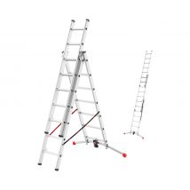 Hailo 3-teilige Alu-Kombileiter - silber