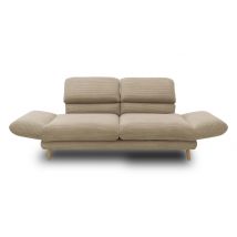 Domo 2-Sitzer »Malaga« - 180x98x92cm - taupe - Polyester / Holz / Vlies