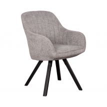 deVries Diningsessel »Matera« - 59x61x84cm - hellgrau - Polyester / Holz / Metall