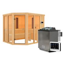 Karibu Sauna »Scarlett Plus« - naturfarben