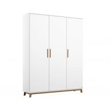 rauch Kleiderschrank »Carlsson« mit Drehtüren - 136x53x203cm - braun - Holz / Holz / Eichenholz