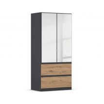 rauch Kleiderschrank »Joel« - 91x54x197cm - grau - Holz