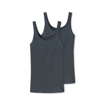 2 Schiesser Trägertops mit Modal - Damen - Gr. 38 - dunkelblau
