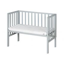 roba 2-in-1-Beistellbett »safe asleep®« - 47x99,5x47cm - taupe - Holz / Baumwolle / Schaumstoff