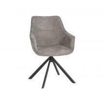 deVries Diningsessel »San Carlo« - 57x67x87cm - hellgrau - Polyester / Metall