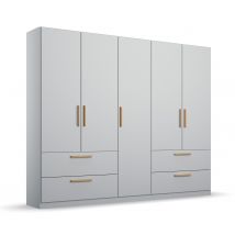 rauch Drehtürenschrank "Skandi" 5-türig - 226x54x210cm - braun - Holz