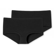 2 Schiesser Shorts mit Bio-Baumwolle - Damen - Gr. 40 - schwarz