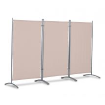 Leco Stellwand - 260x60x156cm - beige - Polyester / Stahl / Kunststoff