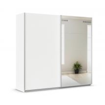 rauch Schwebetürenschrank »Quadra« - 226x62x210cm - weiß - Holz