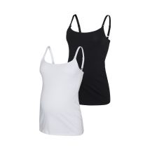 Mamalicious 2er Pack Spaghettiträger »Mlkerrie« - Damen - Gr. S - schwarz