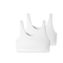 2 Schiesser Bustiers mit Bio-Baumwolle - Damen - Gr. 38 - weiß