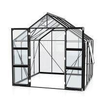 Vitavia Gewächshaus Olymp 6 - 257x261x260cm - schwarz - Aluminium / Glas