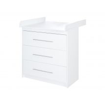 roba Wickelkommode »Maren« mit 3 Schubladen - 117x75x98,5cm - weiß - Holz / Metall