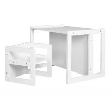 roba 3-in-1-Kindersitzgruppe - 30x30x30cm - weiß - Holz