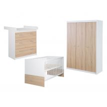 roba »Gabriella« Kinderzimmerset mit Bett - 78x142x81cm - weiß - Holz / Kunststoff