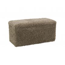 Domo Hocker »Kopenhagen« mit Staufach - 91x41x43cm - schwarz - Polyester / Holz / Kunststoff