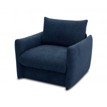 Domo Schlafsofa 1-Sitzer »Helsinki« - 105x195x95cm - blau - Polyester / Polyamid / Holz