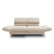 Domo 2-Sitzer »Malaga« - 180x98x92cm - weiß - Polyester / Holz / Vlies