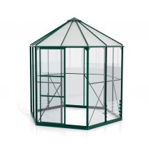 Vitavia Gewächshaus Pavillon 4 - 253x221x263cm - smaragdgrün - Aluminium / Glas / Glas