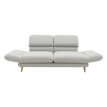 Domo 2-Sitzer »Malaga« - 180x98x92cm - silber - Polyester / Holz / Vlies