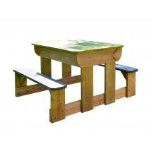 Wendi Picknick- und Matschtisch mit Bänken - grün