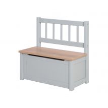roba Kindertruhenbank »Woody« - 56x28x53cm - grau - Holz / Holz