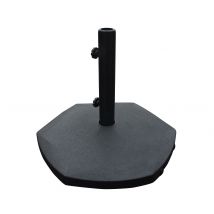 Leco Beton-Sonnenschirmständer mit 2 Rollen - 54x54x11cm - schwarz - Polyethylen / Stahl